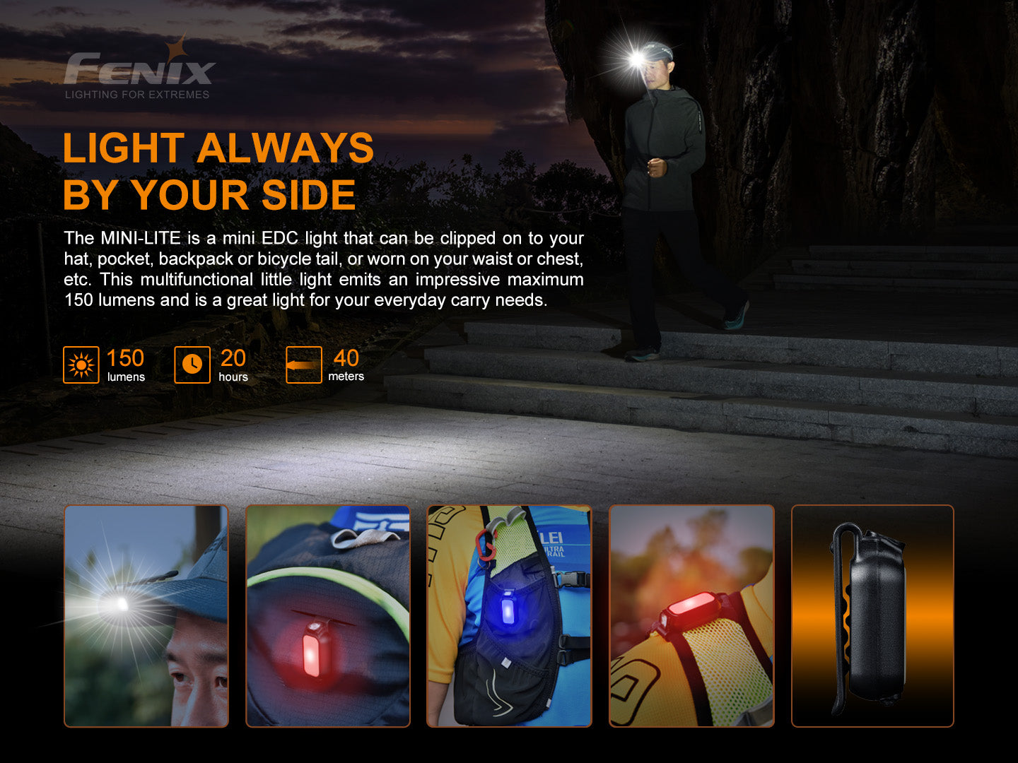 Mini-Lite Multipurpose Mini EDC flashlight - 150 Lumens
